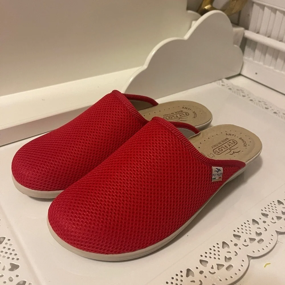 Fly Flot Italian soft lightweight Women's Open-Back Slippers